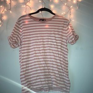 pink striped tee